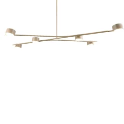 Lampadari Cucina-Selezionato da Mazzolaluce Lampadario per cucina moderna beige luci orientabili