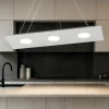 Lampadari Cucina-Top Light Lampadario per cucina moderna rettangolare grigio