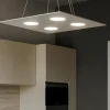 Lampadari Cucina-Top Light Lampadario per cucina moderna grigio quadrato toplight area