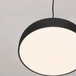 Lampadari Cucina-Selezionato da Mazzolaluce Lampadario per cucina moderna cupola nera led 27w 3000k