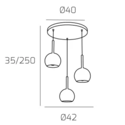 Lampadari Cucina-Top Light Lampadario per cucina moderna vetro ambra future