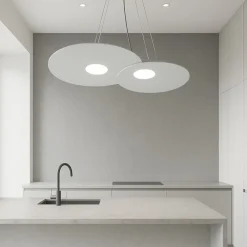 Lampadari Cucina-Top Light Lampadario per cucina moderna grigio toplight plate