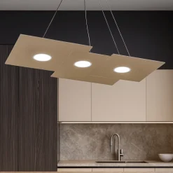 Lampadari Cucina-Top Light Lampadario per cucina moderna sabbia toplight plate 3 luci