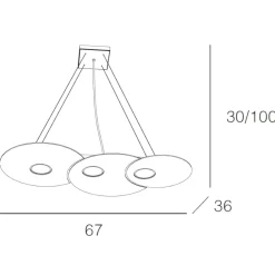 Lampadari Cucina-Top Light Lampadario per cucina moderna toplight cloud grigio