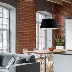 Lampadari Cucina-Selezionato da Mazzolaluce Lampadario per cucina moderna nero led cono rovesciato