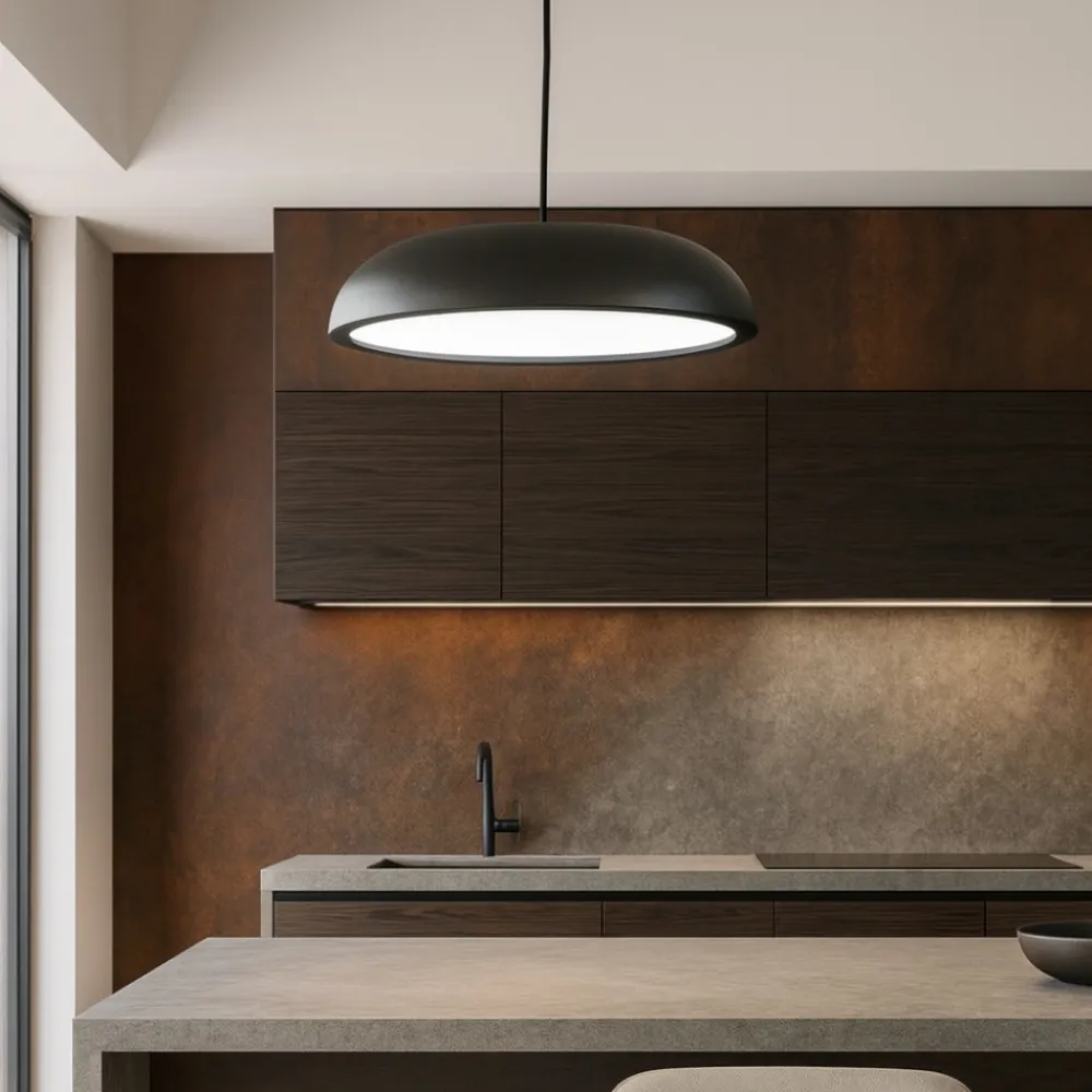 Lampadari Cucina-IsyLuce Lampadario per cucina nera per tavolo led 27w dimmerabile zenal