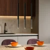 Lampadari Cucina-Selezionato da Mazzolaluce Lampadario per cucina nero cromo 3 cilindri