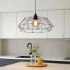Lampadari Cucina-Eglo Lampadario per cucina nero carlton