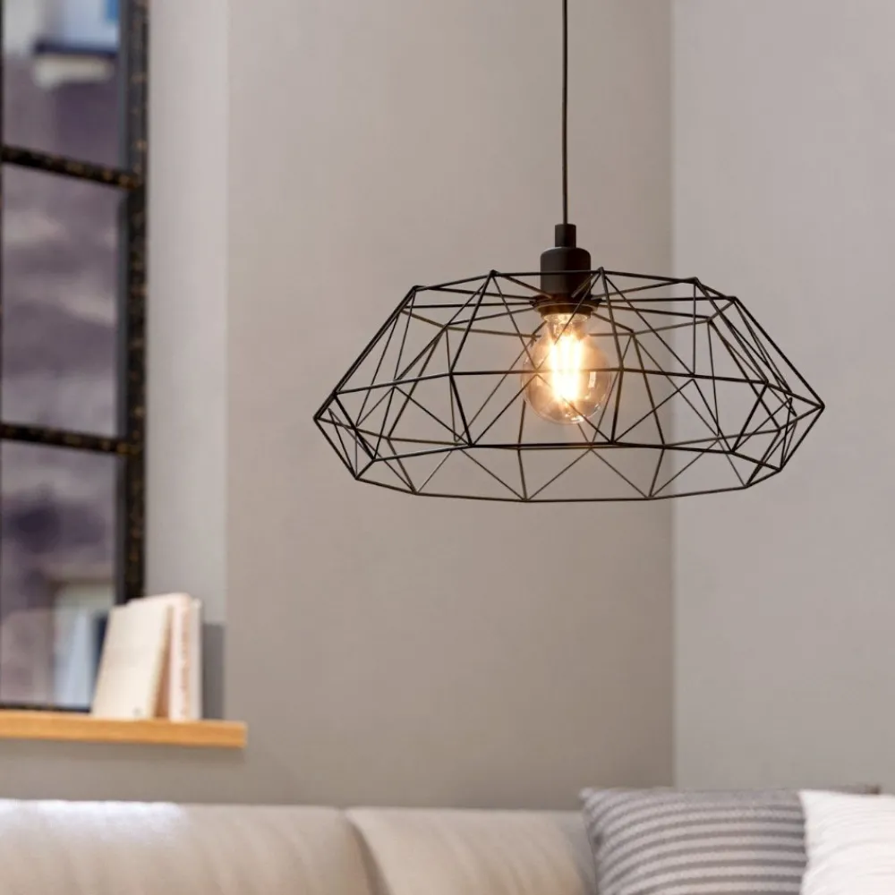 Lampadari Cucina-Eglo Lampadario per cucina nero carlton