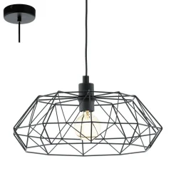 Lampadari Cucina-Eglo Lampadario per cucina nero carlton