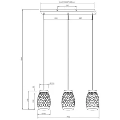Lampadari Cucina-Selezionato da Mazzolaluce Lampadario per cucina paralume bianco traforato