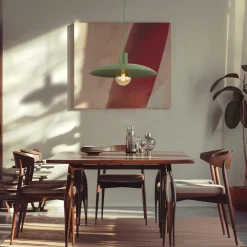 Lampadari Cucina-Selezionato da Mazzolaluce Lampadario per cucina piatto verde 41 cm di metallo