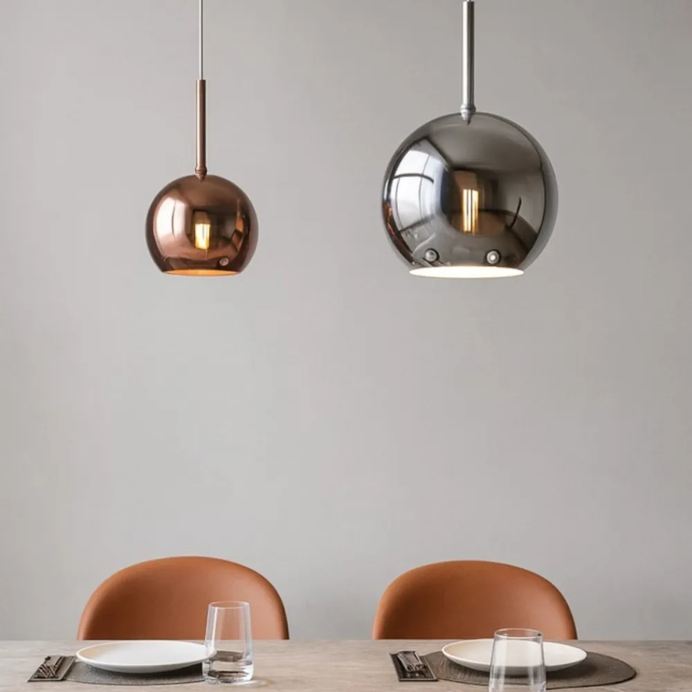 Lampadari Cucina-Top Light Lampadario per cucina sfere vetro rame cromo