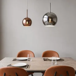 Lampadari Cucina-Top Light Lampadario per cucina sfere vetro rame cromo