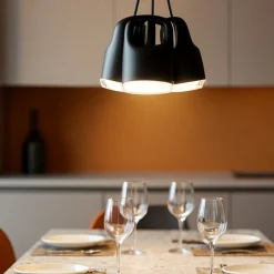 Lampadari Cucina-Vivida International Lampadario per cucina tre luci nero grappolo vivida bag led 12w 3000k