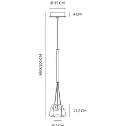 Lampadari Cucina-Vivida International Lampadario per cucina tre luci nero grappolo vivida bag led 12w 3000k