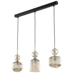 Lampadari Cucina-Selezionato da Mazzolaluce lampadario per cucina 3 vetri ambra pendenti