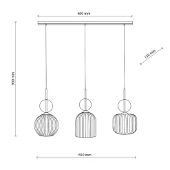 Lampadari Cucina-Selezionato da Mazzolaluce lampadario per cucina 3 vetri ambra pendenti