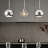 Lampadari Cucina-Top Light Lampadario per cucina vetri cromo trasparente