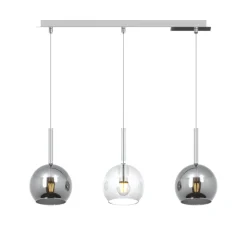 Lampadari Cucina-Top Light Lampadario per cucina vetri cromo trasparente