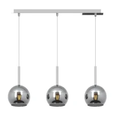 Lampadari Cucina-Top Light Lampadario per cucina vetri cromo