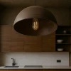 Lampadari Cucina-Selezionato da Mazzolaluce Lampadario per cucina vintage cupola marrone corten