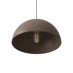 Lampadari Cucina-Selezionato da Mazzolaluce Lampadario per cucina vintage cupola marrone corten