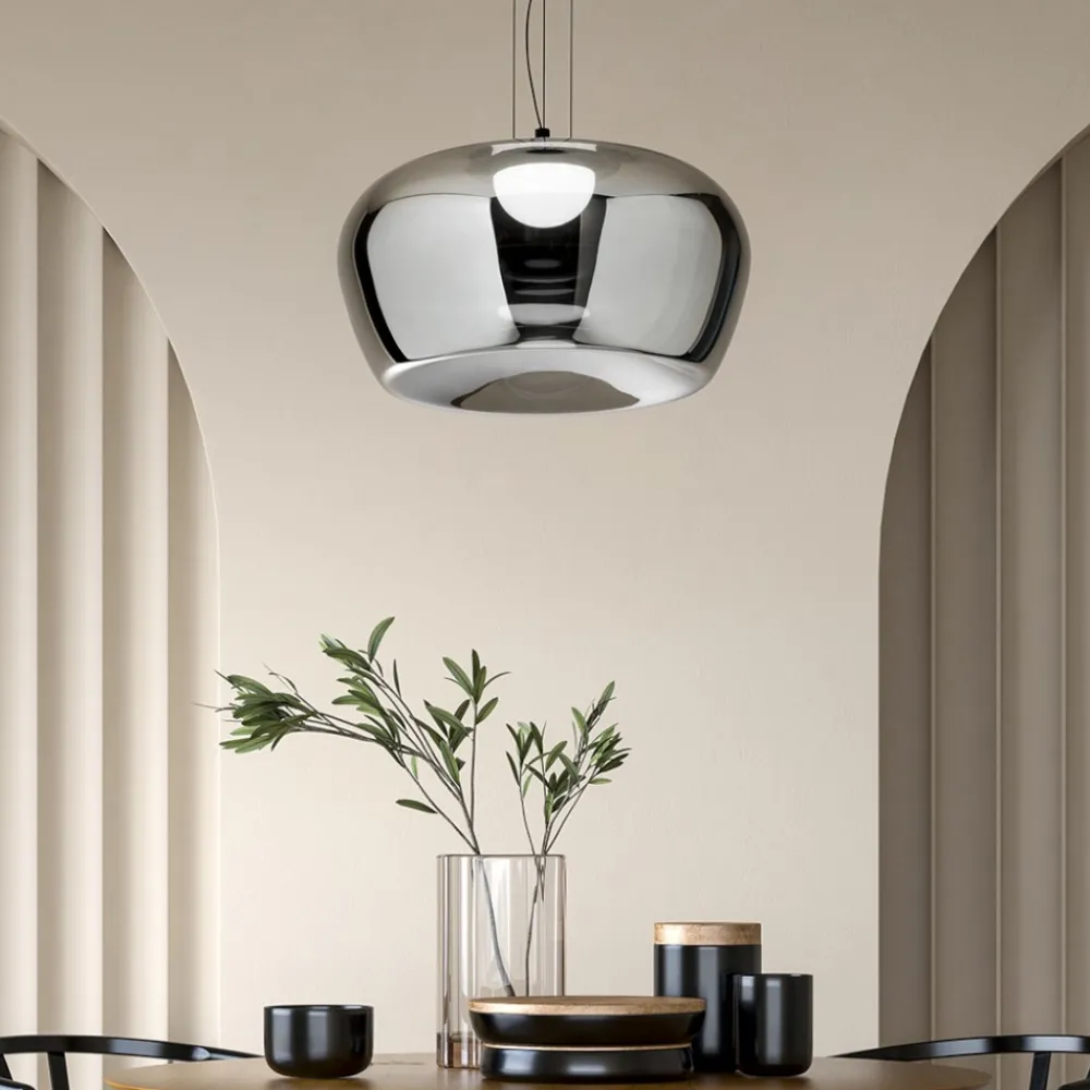 Lampadari Cucina-Perenz Illuminazione Lampadario perenz kave fume specchiato per sala da pranzo led 3000k