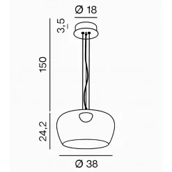 Lampadari Cucina-Perenz Illuminazione Lampadario perenz kave fume specchiato per sala da pranzo led 3000k