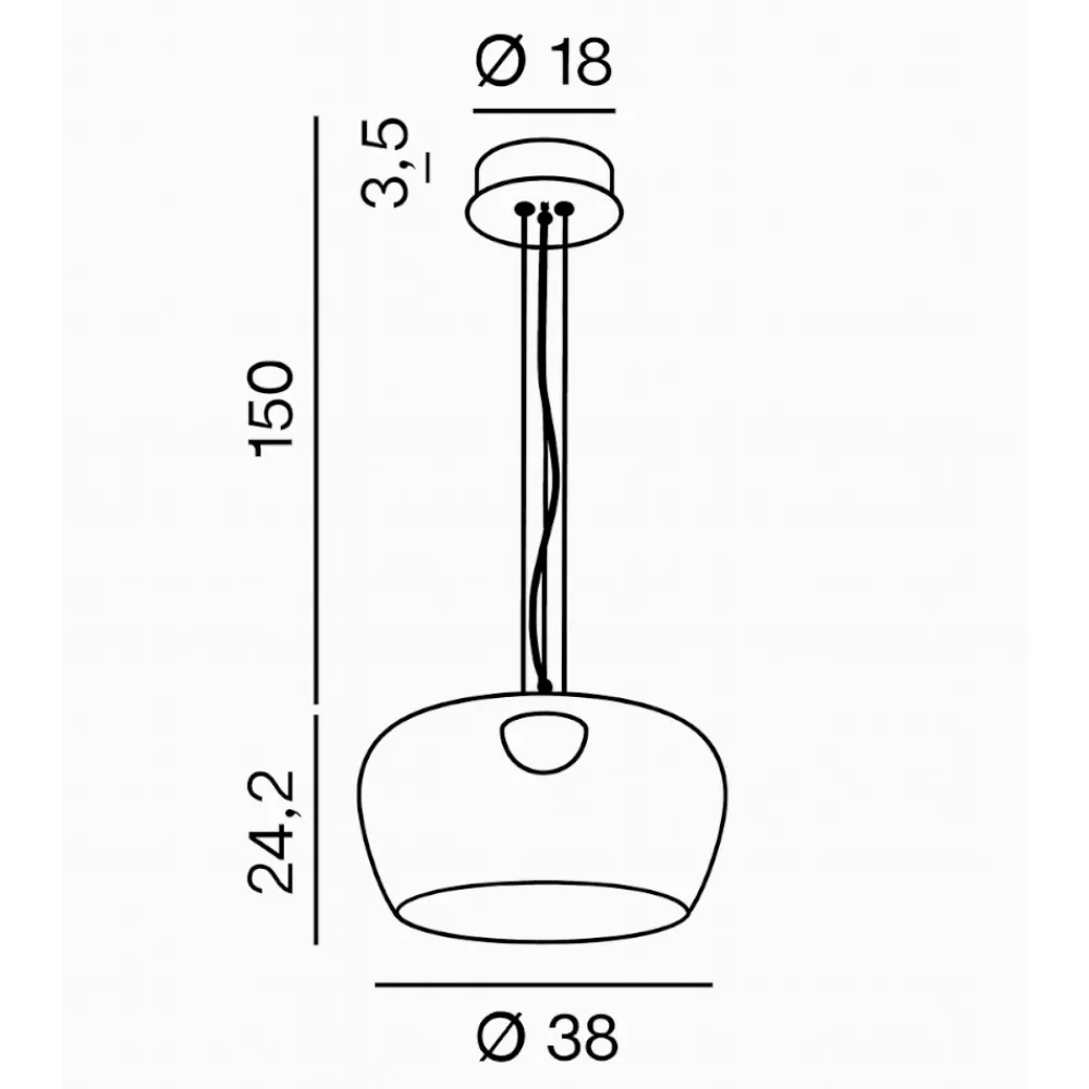 Lampadari Cucina-Perenz Illuminazione Lampadario perenz kave fume specchiato per sala da pranzo led 3000k