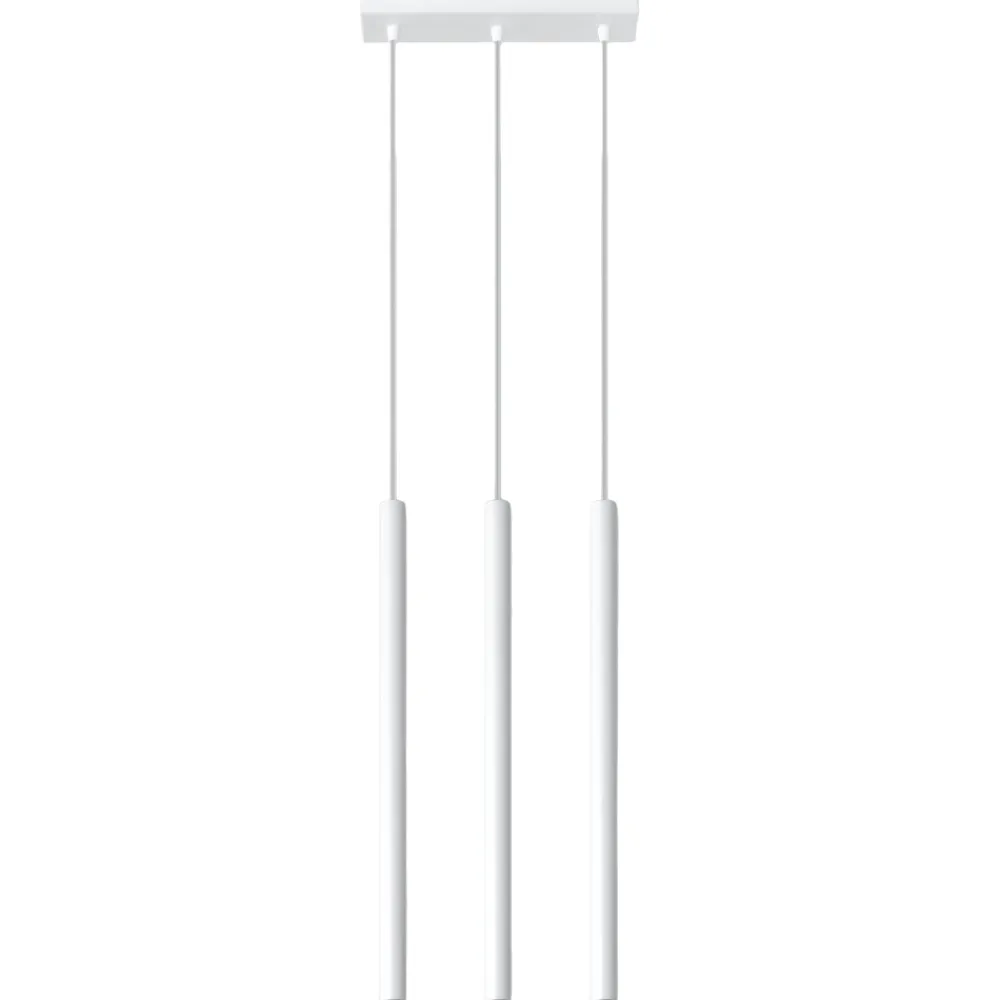 Lampadari Cucina-Selezionato da Mazzolaluce Lampadario per isola cucina cilindri bianchi