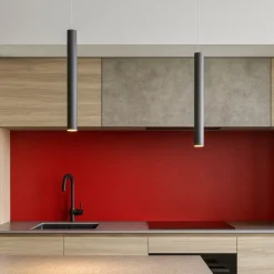 Lampadari Cucina-Top Light Lampadario per isola cucina con decentramento cilindri antracite