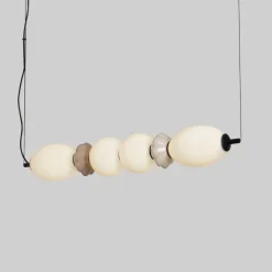 Lampadari Cucina-Selezionato da Mazzolaluce Lampadario per isola cucina moderna led 3000k in vetro ceramica