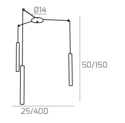 Lampadari Cucina-Top Light Lampadario per isola cucina neri decentrati