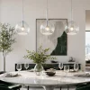 Lampadari Cucina-Top Light Lampadario per isola cucina vetri sfere trasparenti
