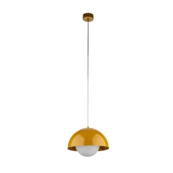 Lampadari Cucina-Selezionato da Mazzolaluce Lampadario per isola penisola cucina ocra a cupola 27 cm
