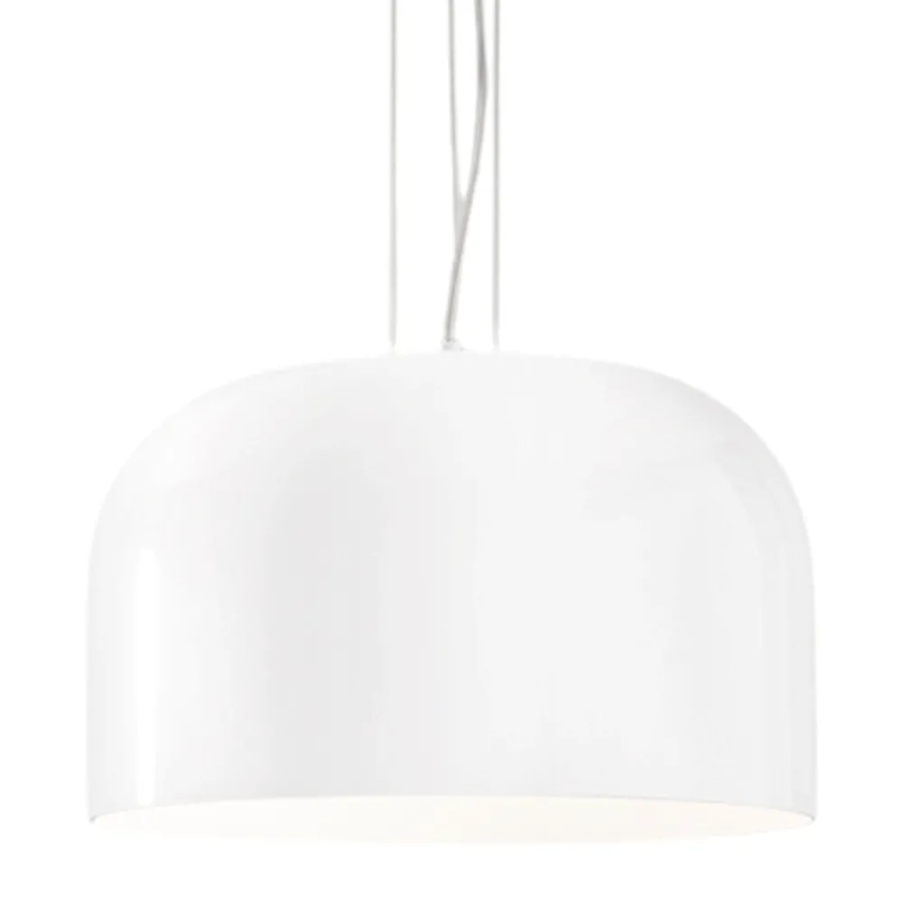 Lampadari Cucina-Perenz Illuminazione Lampadario per sala da pranzo cupola di vetro 50cm bianca perenz glossy