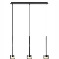 Lampadari Moderni-Selezionato da Mazzolaluce Lampadario per sala da pranzo vetri fume moderno