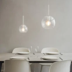 Lampadari Moderni-Top Light Lampadario per sala da pranzo moderna vetri trasparenti