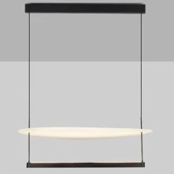 Lampadari Moderni-Selezionato da Mazzolaluce Lampadario per sala moderna nero led 55w dimmerabile 3000k