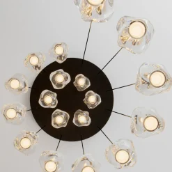Lampadari Moderni-Selezionato da Mazzolaluce Lampadario per salone moderno pendenti vetri a grappolo