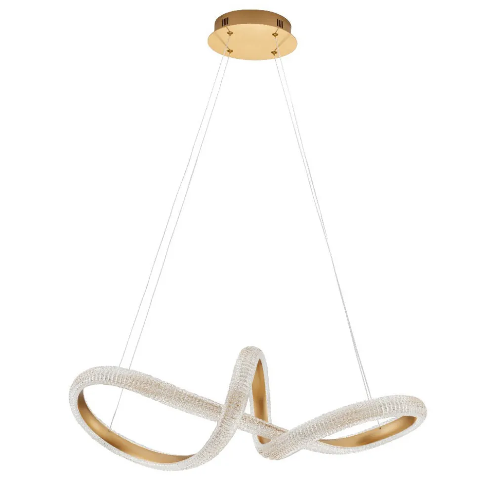 Lampadari Moderni-Selezionato da Mazzolaluce Lampadario per salotto oro led 3000k dimmerabile elegante