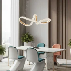 Lampadari Moderni-Selezionato da Mazzolaluce Lampadario per salotto oro led 3000k dimmerabile elegante