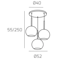 Lampadari Moderni-Top Light Lampadario per salotto vetri oro future