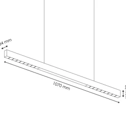 Lampadari Moderni-Selezionato da Mazzolaluce Lampadario per scrivania ufficio nero led 40w 3000k fp