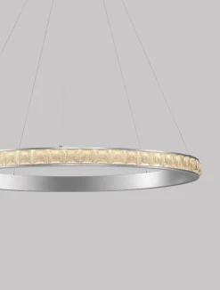 Lampadari Moderni-Selezionato da Mazzolaluce Lampadario per soggiorno contemporaneo led 3000k cristalli 100cm