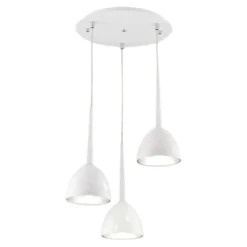 Lampadari Moderni-Affralux Lampadario per soggiorno 3 luci moderno bianca bell