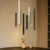 Lampadari Moderni-Selezionato da Mazzolaluce Lampadario per soggiorno moderno cilindri multicolor led 48w 3000k