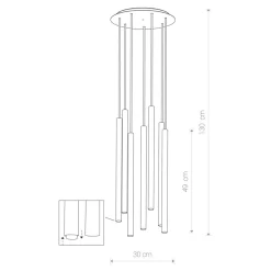 Lampadari Moderni-Selezionato da Mazzolaluce Lampadario per soggiorno moderno cilindri neri pendenti