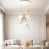 Lampadari Moderni-Fabas Luce Lampadario per soggiorno moderno vetri multicolor lila